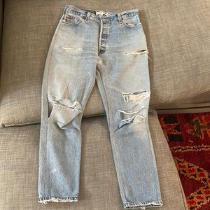 Re/Done Levi’s distressed high rise jeans 26